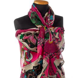 Hedvábný šifon zvířecí karty