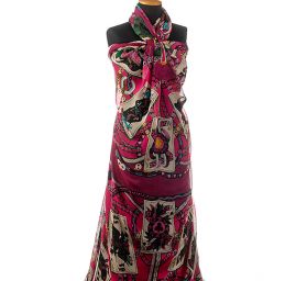 Hedvábný šifon zvířecí karty