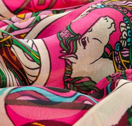 Hedvábný šifon zvířecí karty