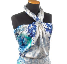 Hedvábný satén japonerie kupón