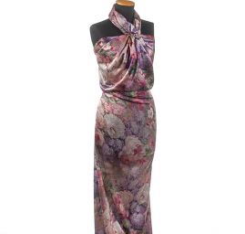 Hedvábný satén květinový motiv malba akvarel