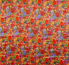 Hedvábný satén květinový motiv malba