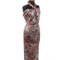 Hedvábný satén motiv malba akvarel