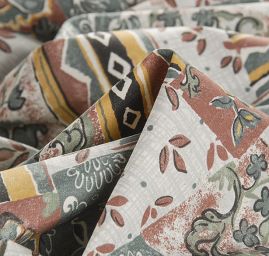 Bavlněná košilová láta patchwork v zelený