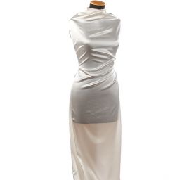 Satén pružný hladký smetanový II.jakost