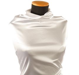 Satén perlový pružný slonová kost