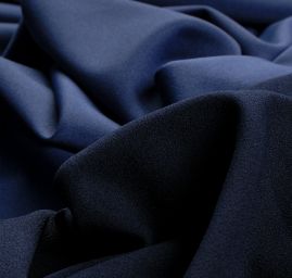 Pletenina úplet scuba crepe oboustranný tm.modrá/stř.modrá