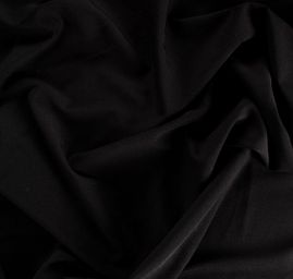 Žoržet kostýmový oboustranně pružný černé barvy