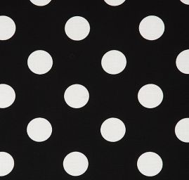 Šifon vzor puntík bílý/černý