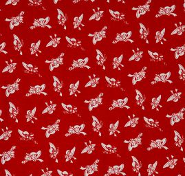 Viskozová látka na šaty motiv kloboučků