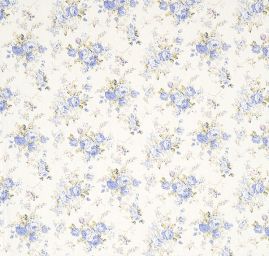Bavlněná látka z kolekce Dapper s modrým  kytičkovým motivem