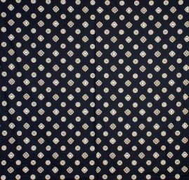 Bavlněné plátno tmavě modré s ornamentem