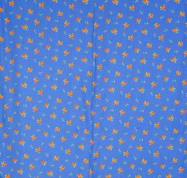 Viskózová látka vzor květy modrá