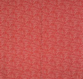 Viskózová látka geometrický motiv vínová/bílá