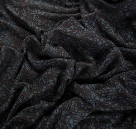 Voál bavlna směs jemný abstraktní motivem