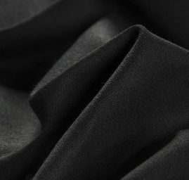 Riflovina bavlněná látka pružná černá