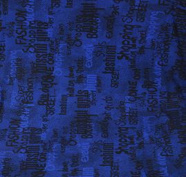 Úplet postavy v barvách modročerné