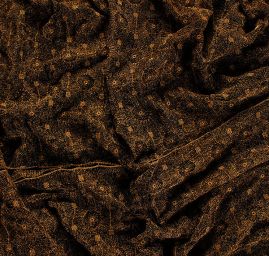 Krajka pružná drobné květy měděná