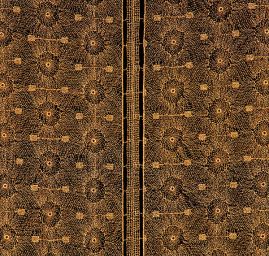 Krajka pružná drobné květy měděná