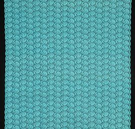 Organza vyšívaná květinový ornament tyrkysová