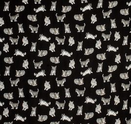 Viskozová látka s motivem koťátek