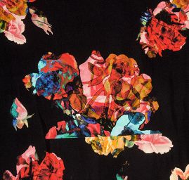 Hedvábný satén květy růží