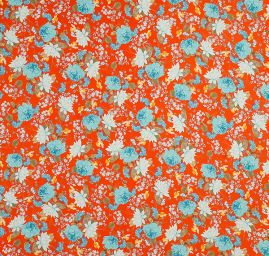 Krepdeším červený květy