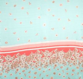 Hedvábný satén květinový vzor