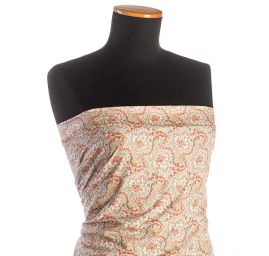 Bavlněná látka květinový paisley vzor červený