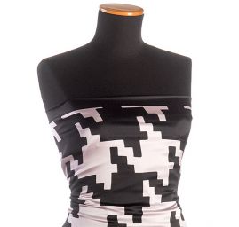 Hedvábný satén geometrický vzor