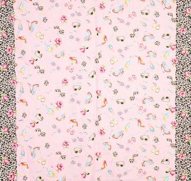 Bavlněné látka vzor sluneční brýle/botičky lodičky