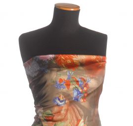 Satén matný hnědý