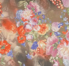 Satén matný hnědý