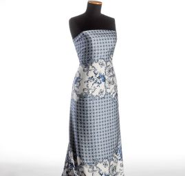 Satén matný modrý