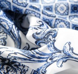 Satén matný modrý