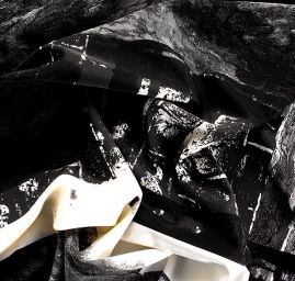 Mikado tkanina hedvábí abstraktní vzor