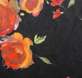 Satén květinový motiv 