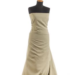 Kostýmová letní látka pastel sv. khaki zelená