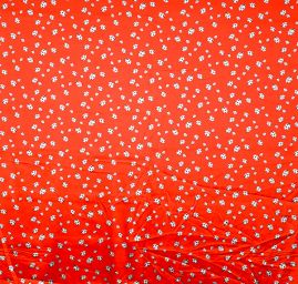 Atlas satén berušky velké červené