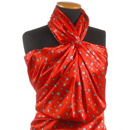 Atlas satén berušky malé červené