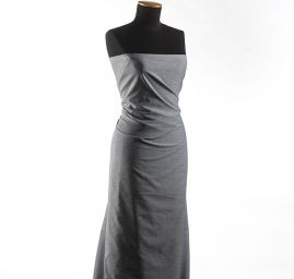 Bavlněná košilová látka modrošedá jeans