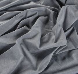 Bavlněná košilová látka modrošedá jeans