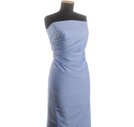 Bavlněná košilová látka světle modrá jeans