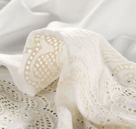 Krajka madeira vyšívaná bordura smetanová