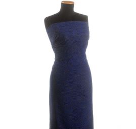 Šifon drobný květinový vzor modrý