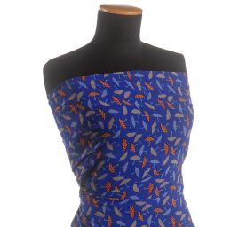 Šifon jemný se vzorem deštníků