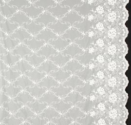 Efektní bordurová krajka květinový motiv slonová kost