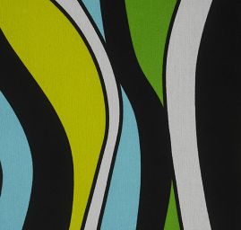 Šifon viskozový duhový zelenožlutý