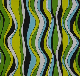 Šifon viskozový duhový zelenožlutý