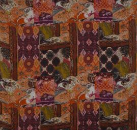 Šifon kreš patchwork paisley vzor